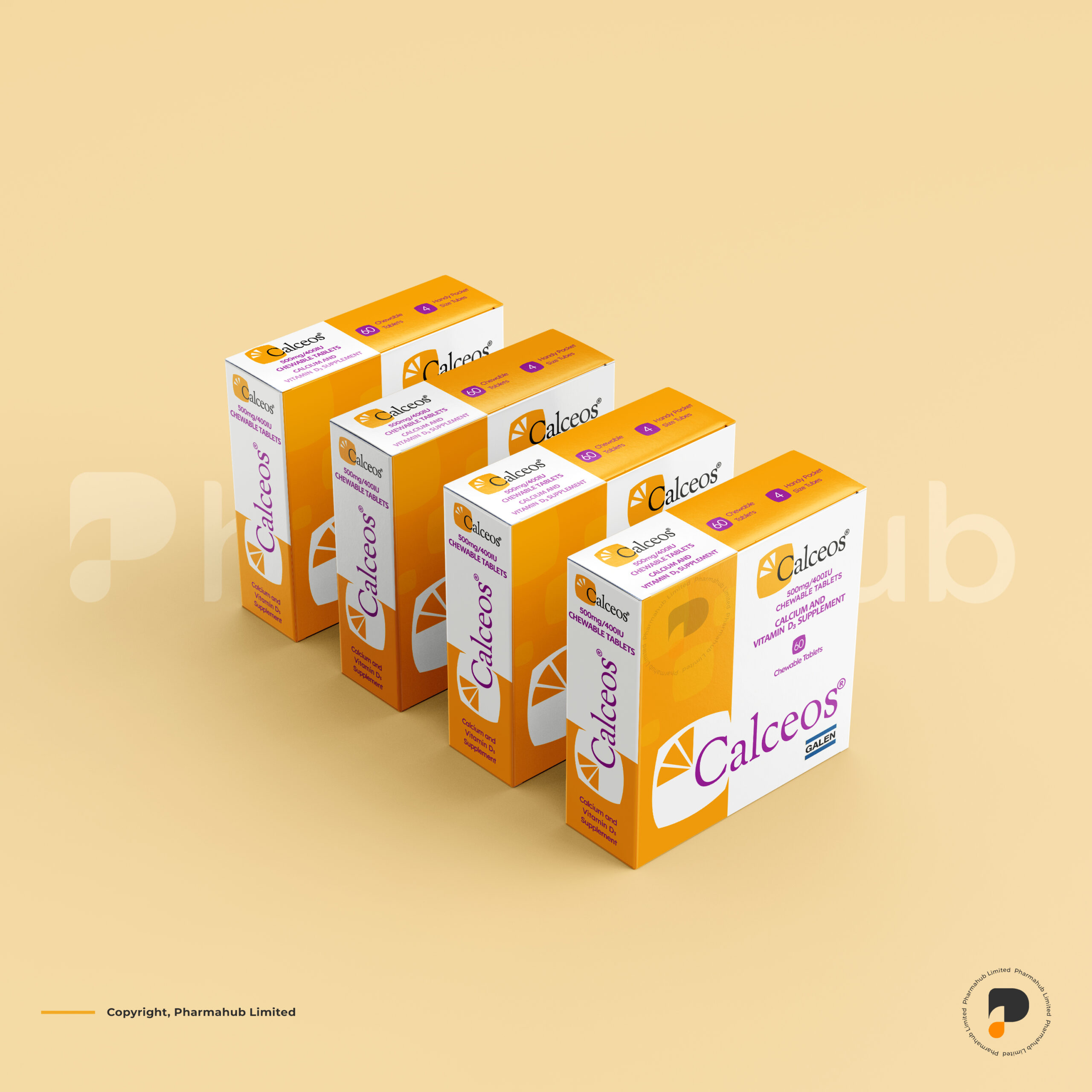 CALCEOS 500mg/400IU Chewable Tablets