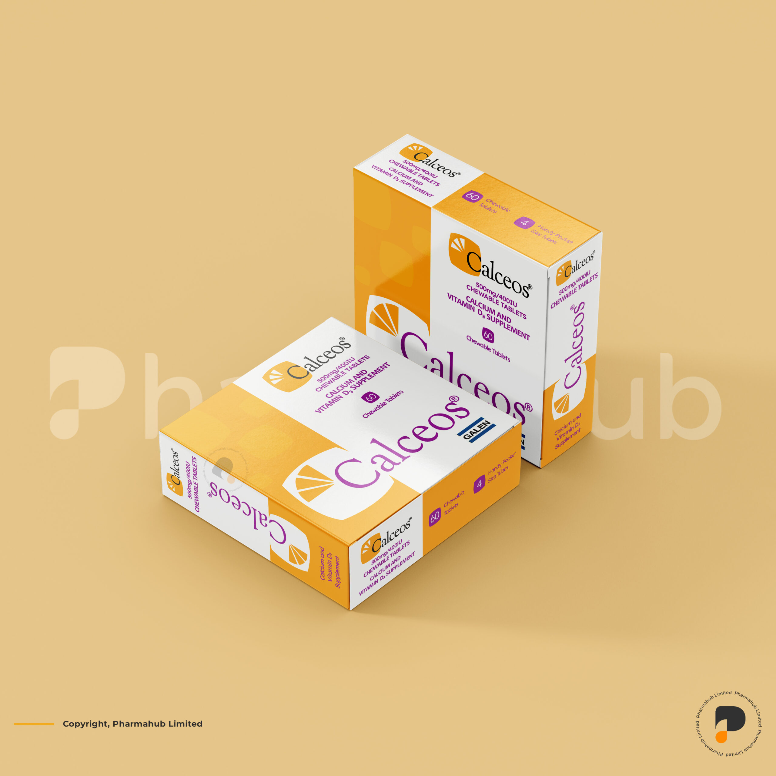 CALCEOS 500mg/400IU Chewable Tablets